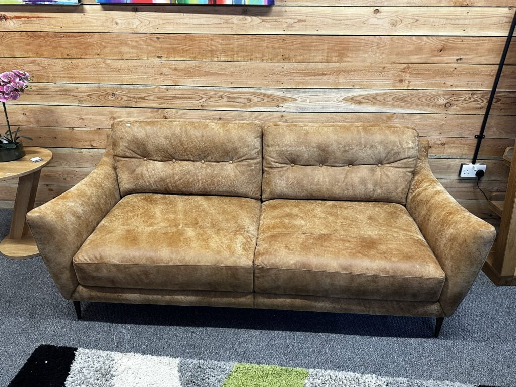 Sofology Cordelia Utah Texas Tan Leather 3 Seater Sofa 3 Seaters