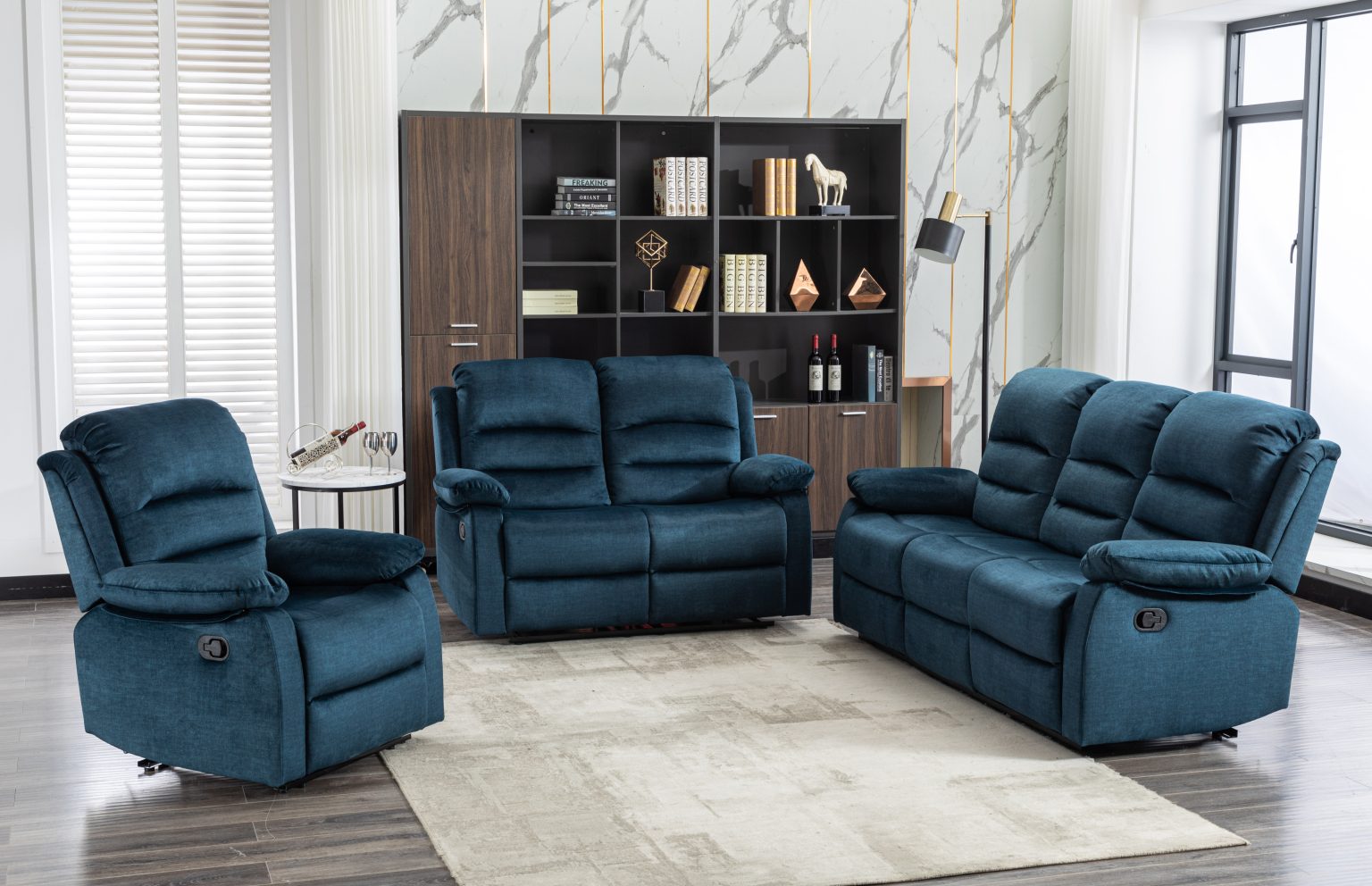 The Poppit Sofa Collection Manual Recliner Grey Or Ocean Blue Sofas & Armchairs The Bay